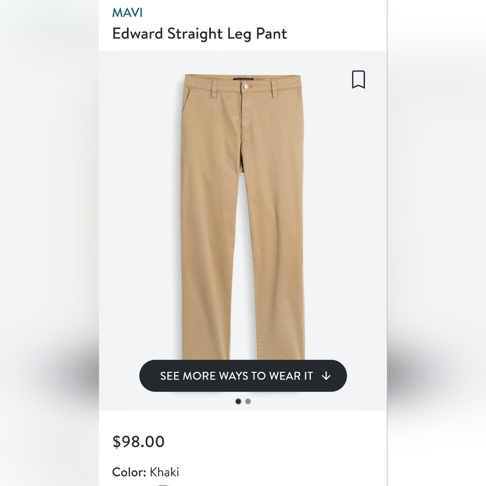 MAVIEdward Straight Leg Pant 32" waist 28" inseam